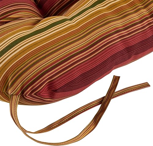 Miniatura 3 de Greendale Home Fashions Cojín para asiento y respaldo de exterior, 38 x 21 pulgadas, 1 unidad (paquete de 1), diseño de rayas canela