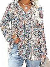 Women's Plus Size Blouse 3/4 Long V-Neck Tops Loose Tunic Large Sizes Shirt Elegant Casual Top 2025