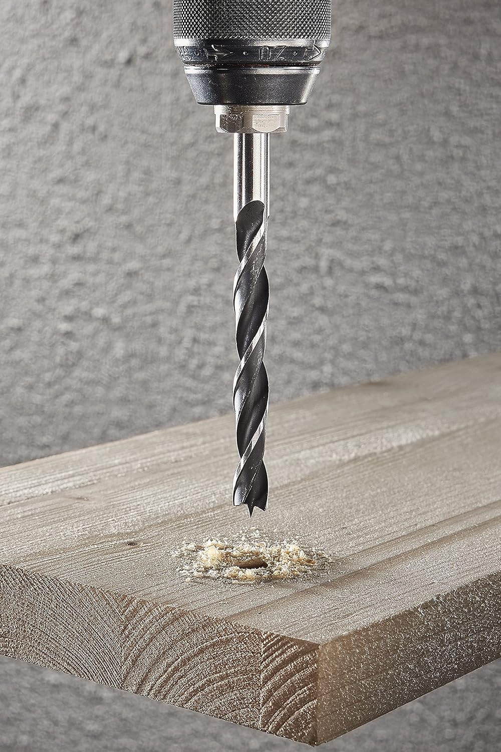 wolfcraft Wood Twist Drill Bit Set, Ø 3–10 mm, 7 Pcs. I 7107000 I 6 Wood Twist Drill bits, Including Countersink for Drilling in softwood