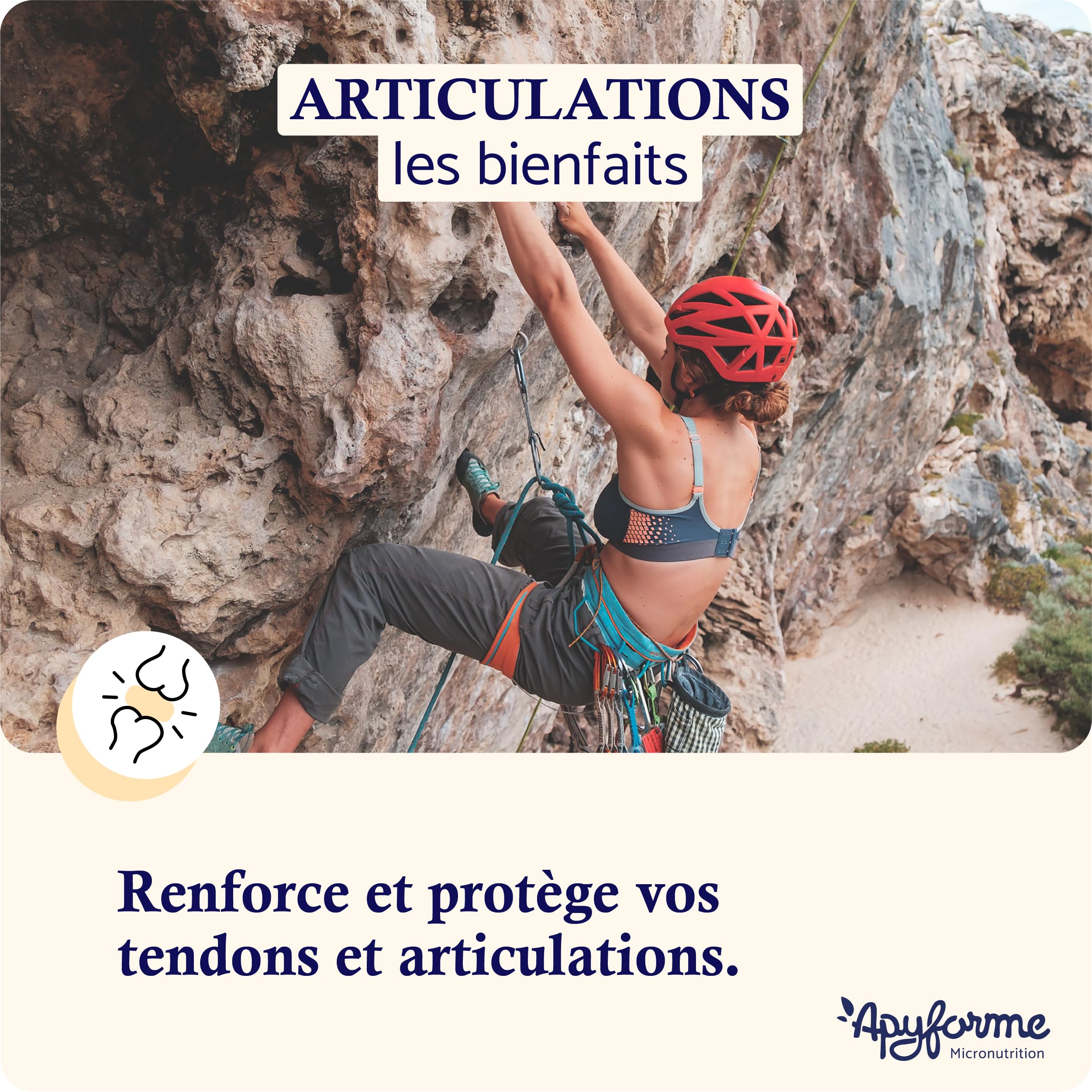 Apyforme - Articulations - Anti Douleurs et Confort Articulaire - Glucosamine Chondroitine MSM, Boswellia Serrata, Harpagophytum - 60 Gél - Fabriqué en France