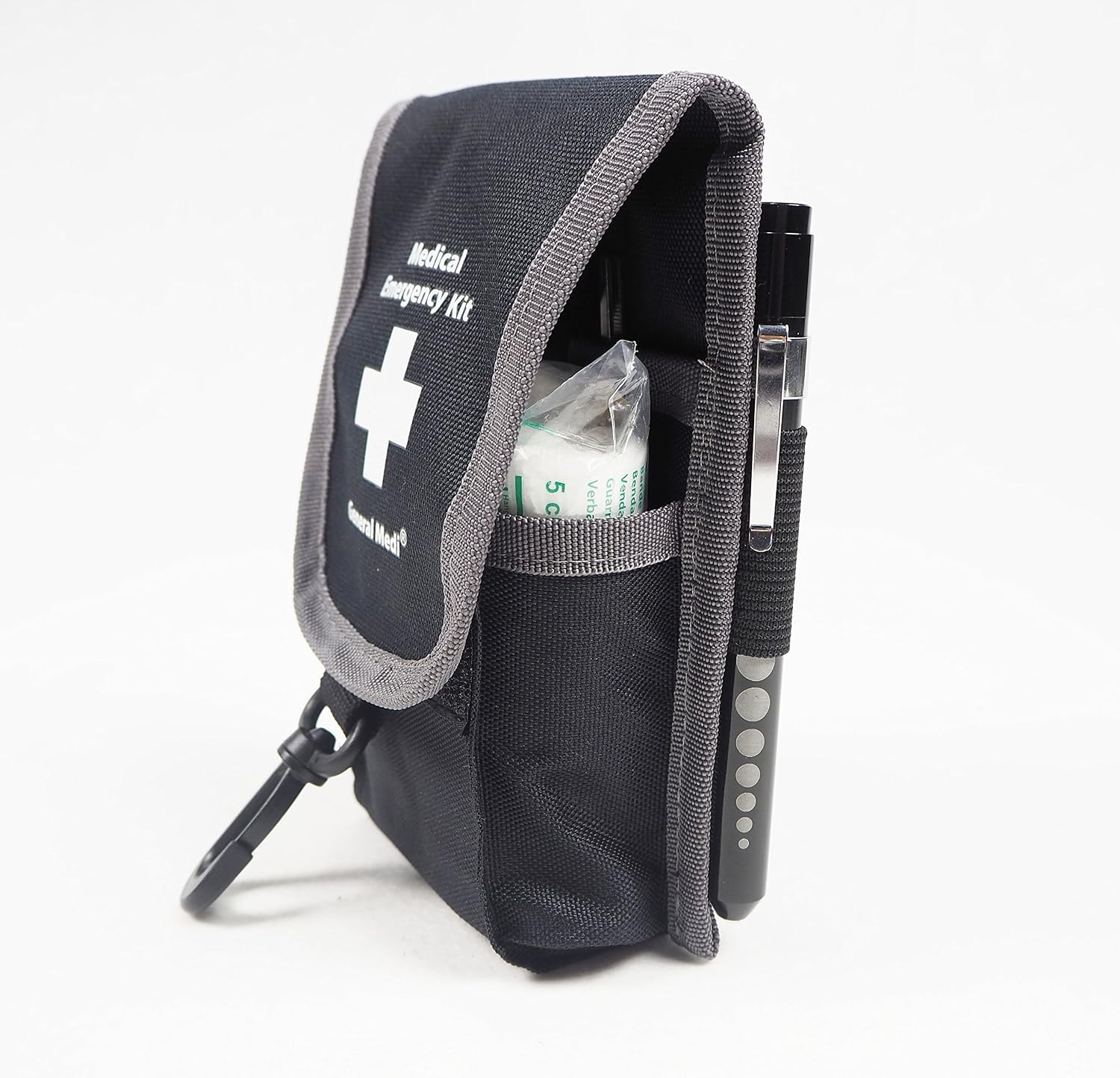 Emergency Medical Tools Shears/Scissors, Pupil Light, Tweezers with Tactical First Responder Tool Belt Holster + Bonus Essential Emergency First Aid Supplies