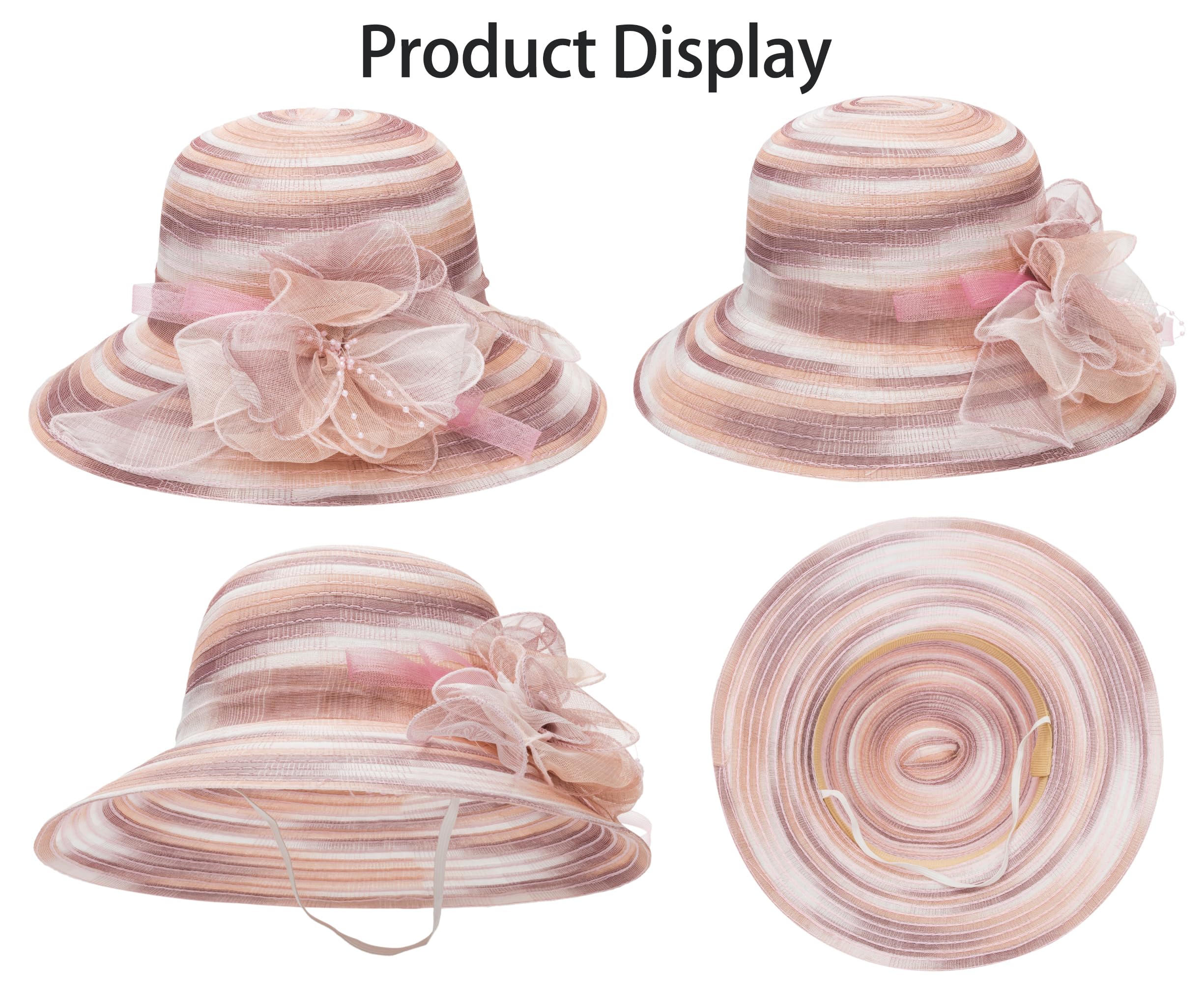 Chapeau Kentucky pour femme - Chapeau d'église - Chapeau cloche d'extérieur - Chapeau cloche pour le thé, robe de mariée