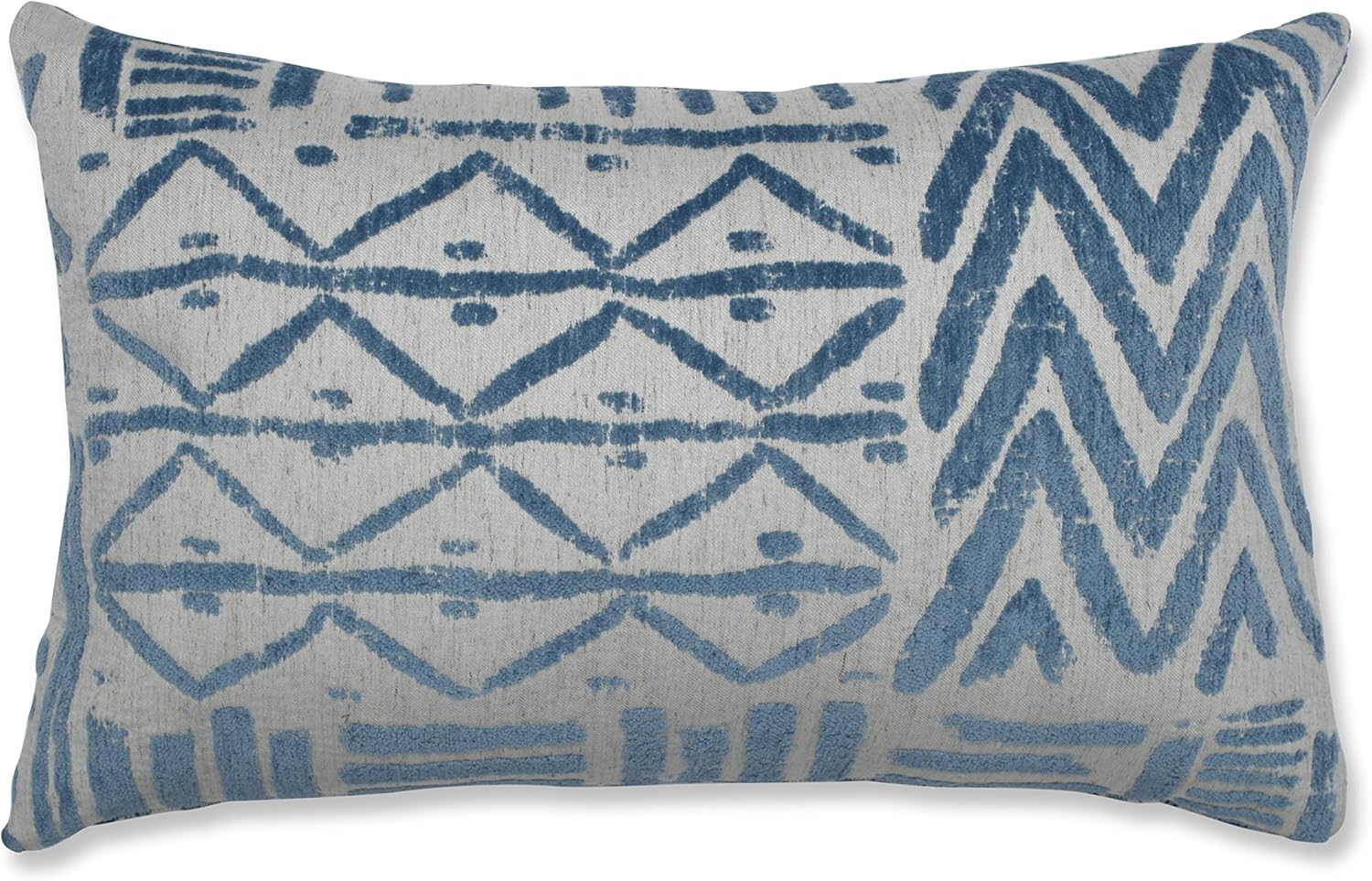 Pillow Perfect Indoor Bissau Blue Diamond Rectangular Throw Pillow, Blue