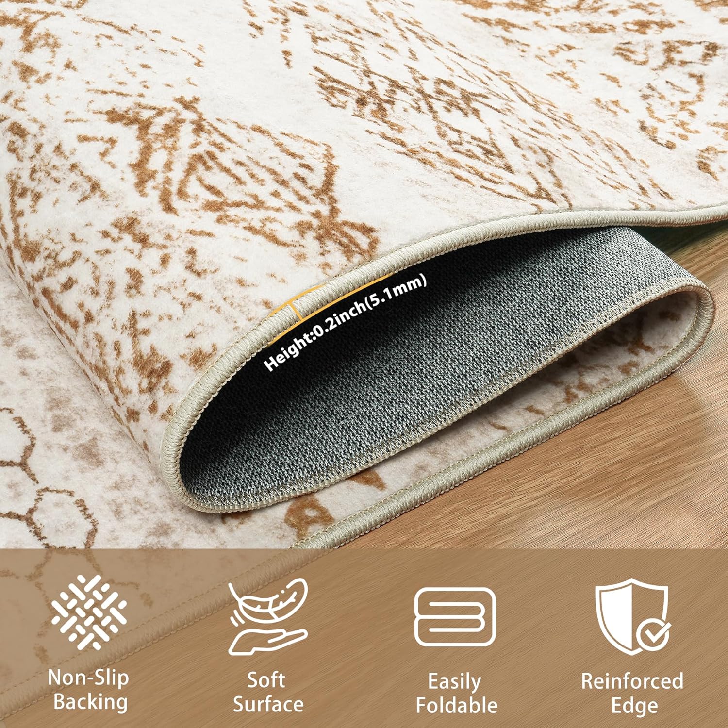 8x10 area rug light brown ivory under dining table