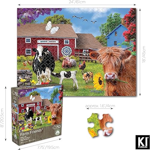 Miniatura 4 de Rompecabezas de 750 piezas para adultos Karen Burke Farm Life Country Jigsaw de KI Puzzles