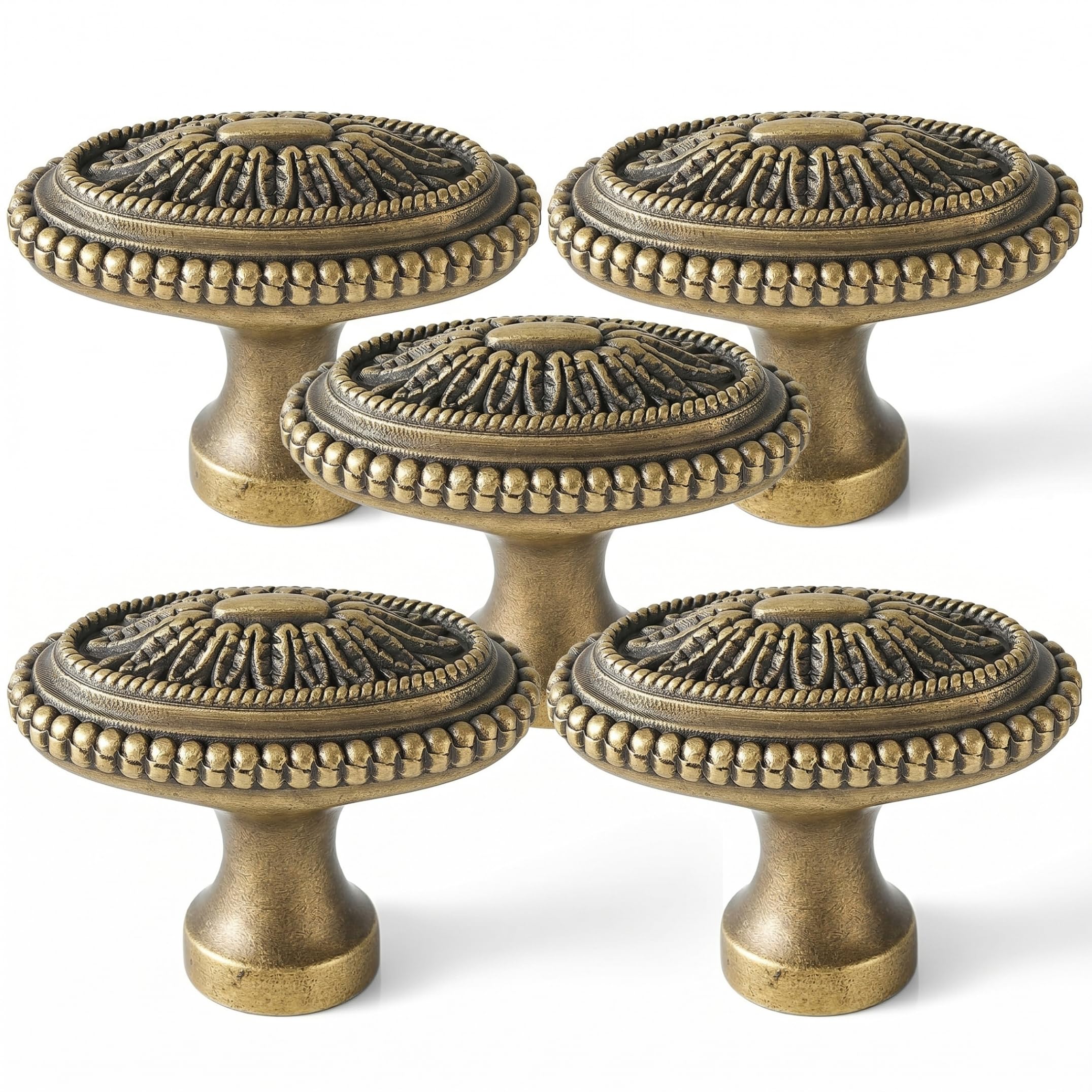 Boutons d'armoire vintage en laiton poignées faciles à installer bronze antique