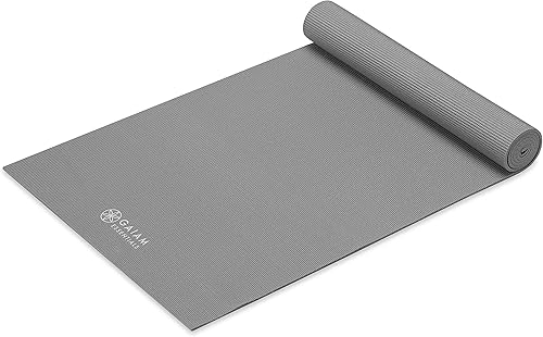 Miniatura 2 de Gaiam Essentials 14" Thin (6mm) Yoga & Pilates, Fitness & Exercise Mat with Easy-Cinch Carrier Strap Cusion Support For Fitness and Gym Workouts