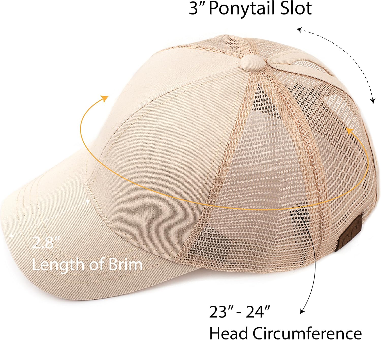 C.C Hatsandscarf Ponytail caps Messy Buns Trucker Plain Baseball Cap (BT-6) - Image 4