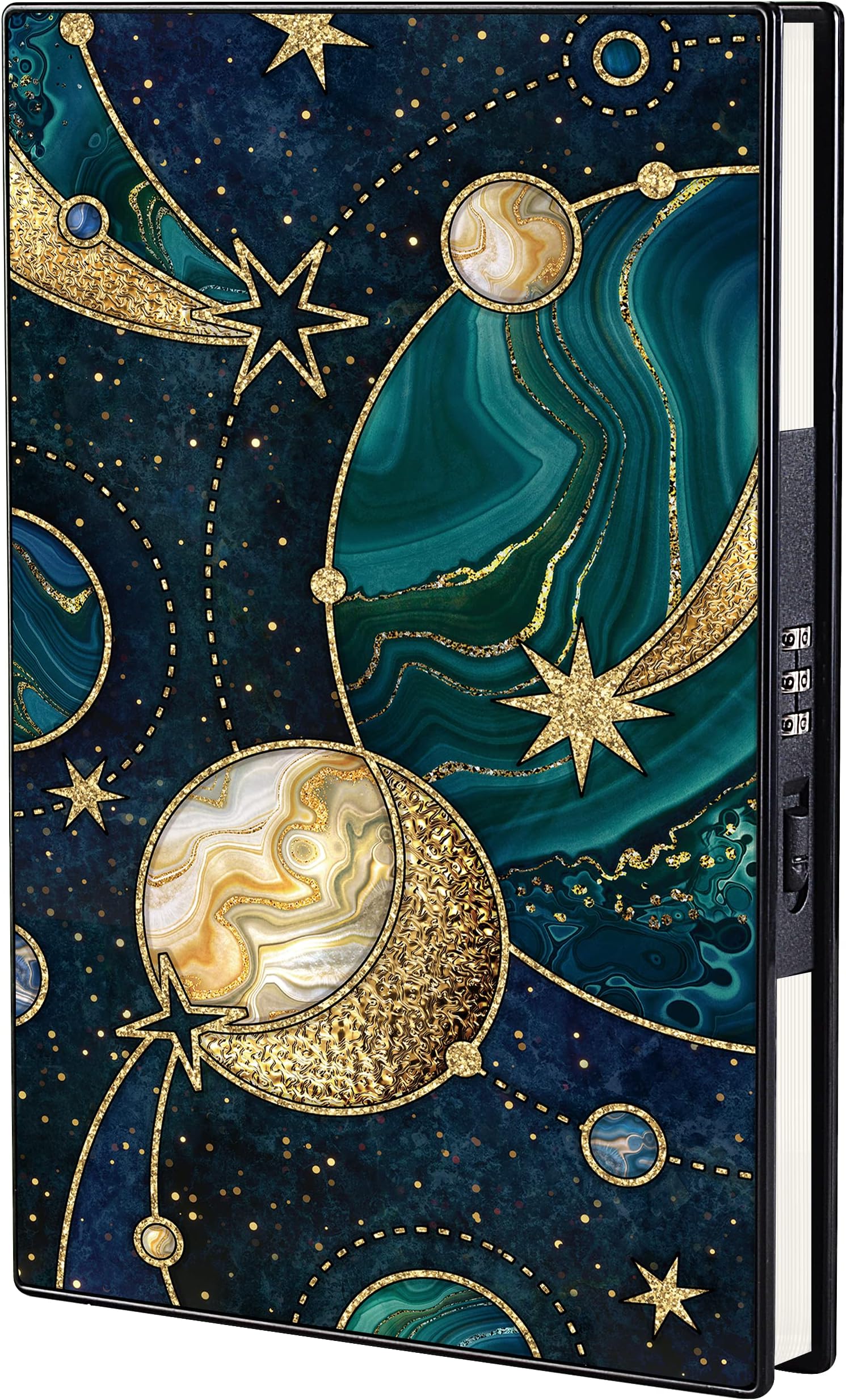 Diary with lock for Women & Men,220 Pages Lock Journal, Hidden Lock 180-Degree Flat for Writing Travel Journal Hardcover A5 Lined Notebook（5.9 x 8.5 inch