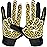 Grip Boost Football Gloves - Peace Stealth 6.0 Boost Plus Sticky Technology - Adult and Youth Football Gloves for Wide Receiver - Men\'s and Boys Sizes (Black/Gold, Youth Large)