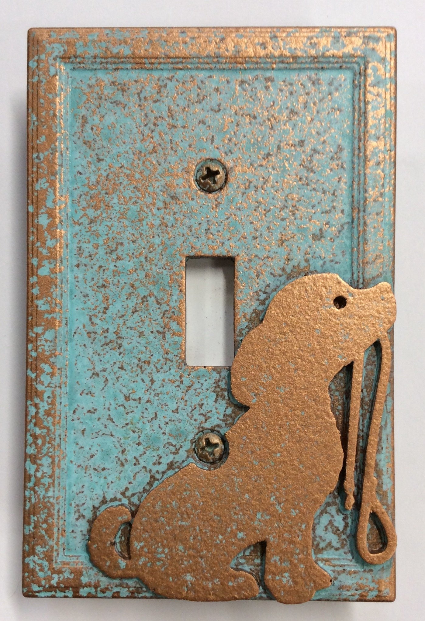 Dog/Puppy - Light Switch Cover (Aged Patina) - Amazon.com