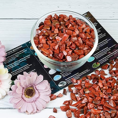 Miniatura 10 de ZAICUS Chips de cristal de granate para brujería, más de 1,000 quilates, regalo de San Valentín, virutas de cristal curativo natural irregular para