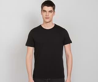Men's Cotton Regular Fit Half Sleeves Crew Neck Solid Lounge T-Shirt