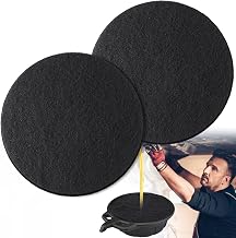 Saillong 2 Pcs Round Splash Pad for Oil Drain Pan, Upgraded 18'' Oil Splash Pad, Heat Resistant, No Splatter Change Mat Fit 1.5-20 Gal Drip Collector Pan for Car Transmission Changing Drain Tray