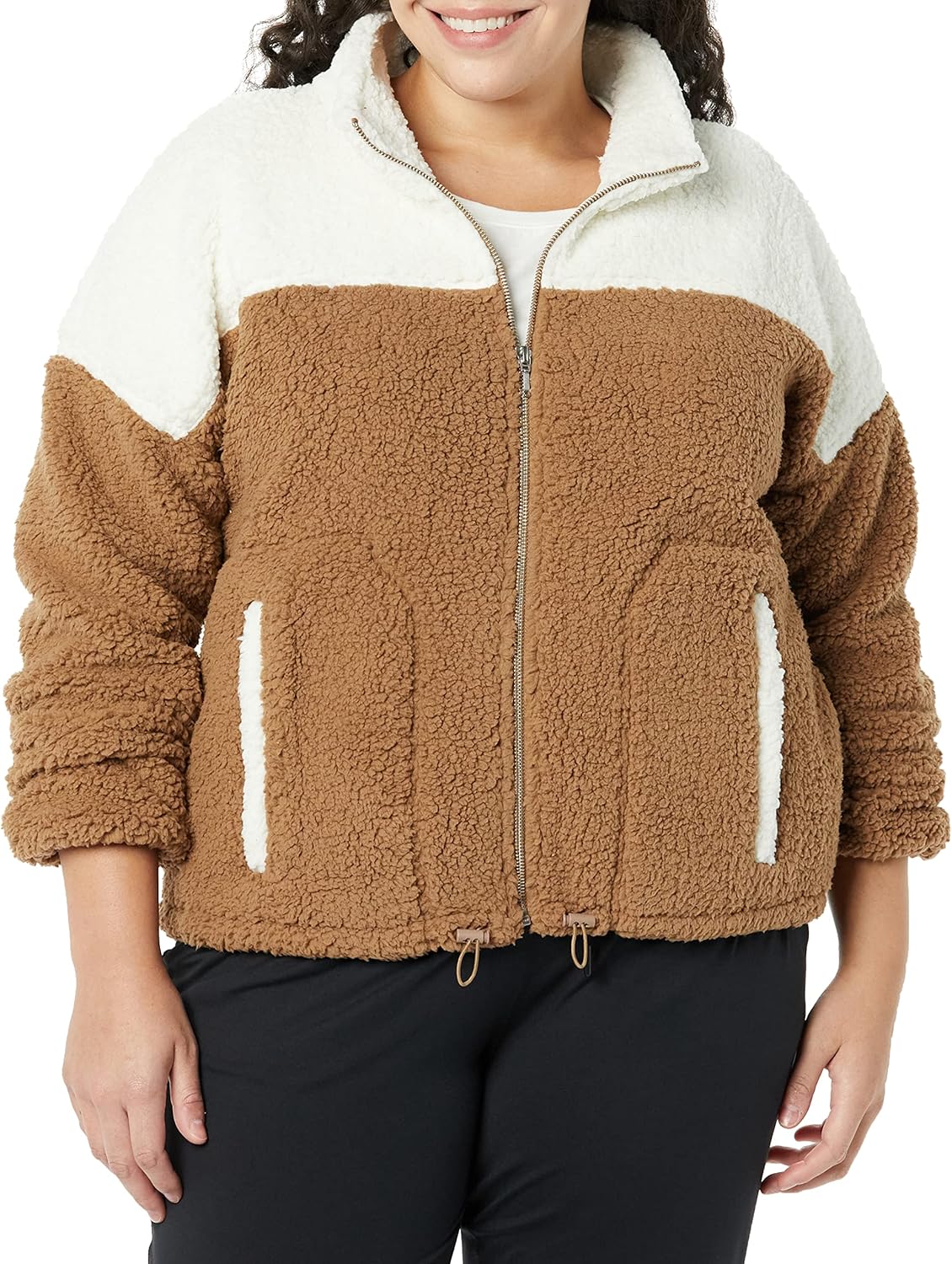 Amazon Essentials Women's Fleece Zip-Up Sherpa Jacket with Stand Neck - Image 4