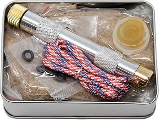 American Heritage Industries Fire Piston Kit- Firestarter Kit with Char Cloth, Cord, and Tinder, Survivalist and Prepper Gift, Easily Start Your Next Campfire