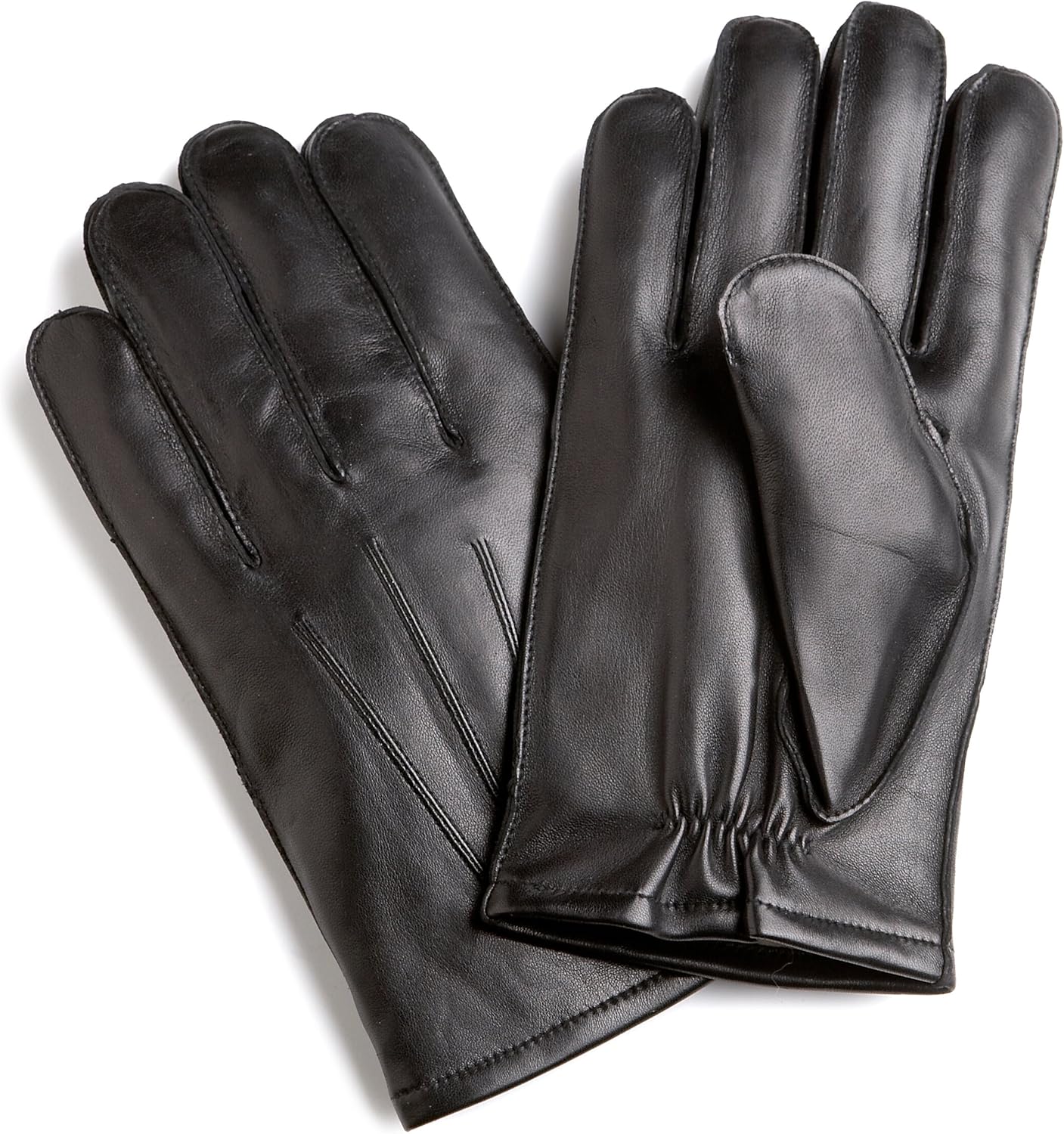isotoner Men's Thinsulate Lined Leather Glove, Black, Large at Amazon