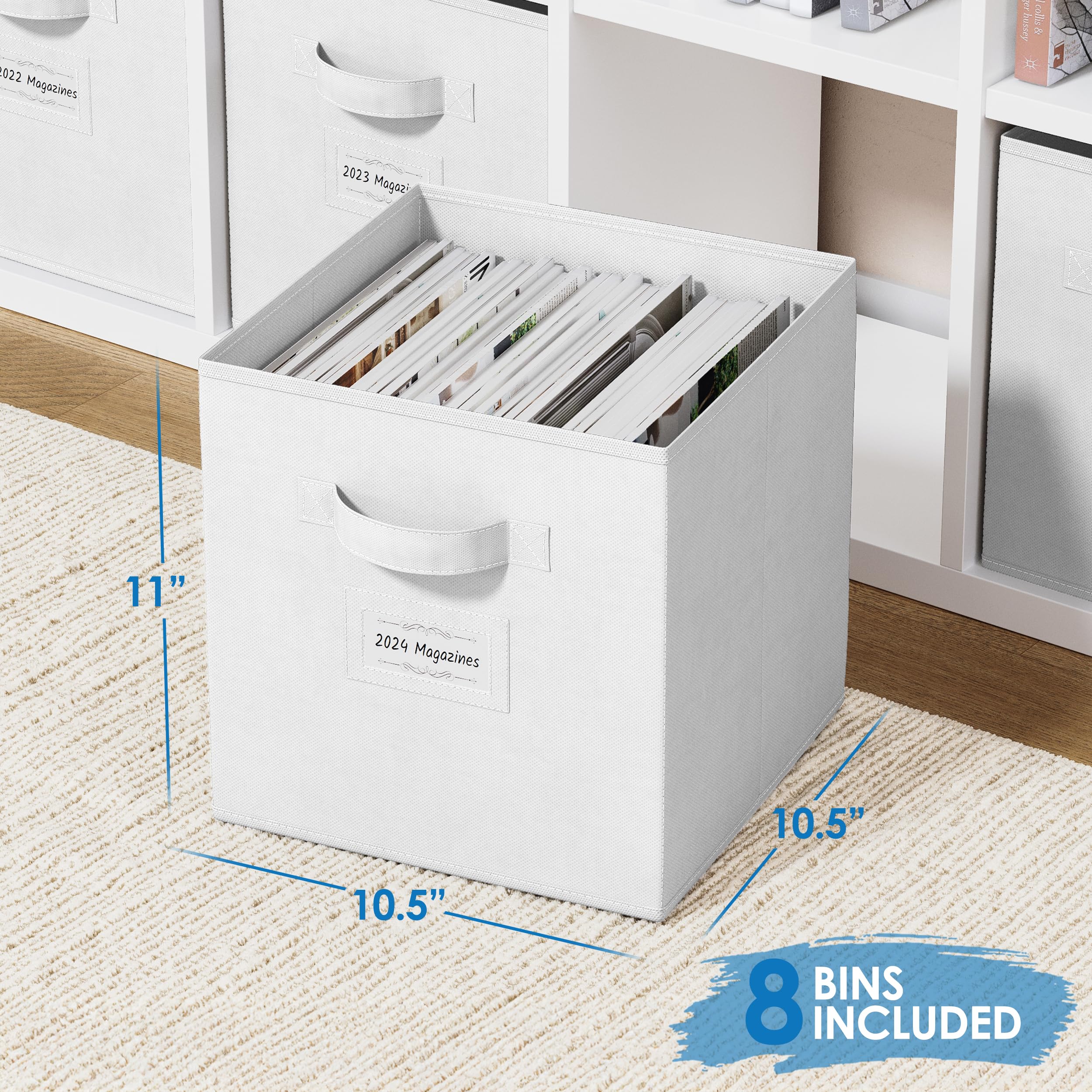 Snapklik.com : Fabric Storage Cubes For Cube Storage Organizer - 8 Pack ...