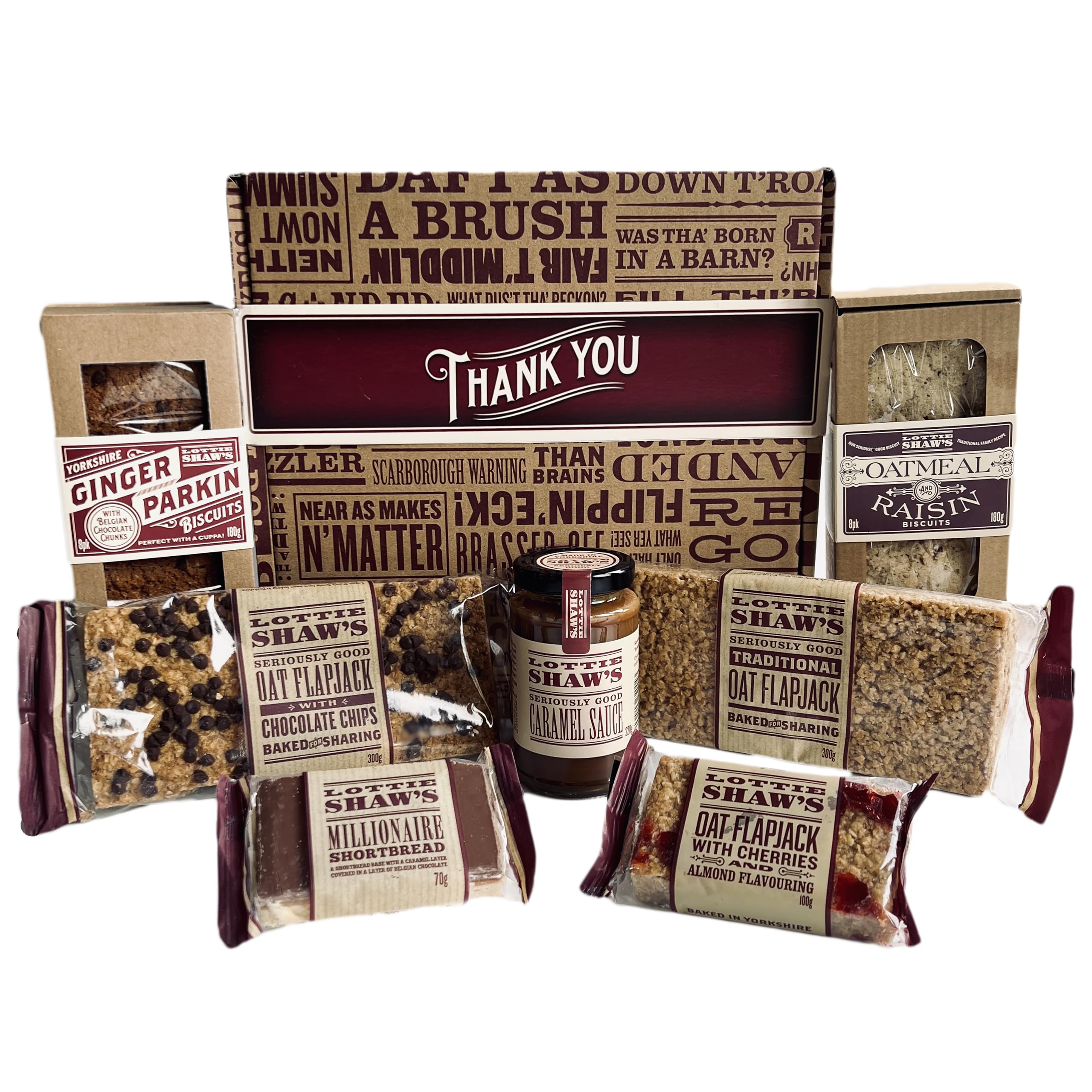 Lottie Shaw's Triple Chocolate Biscuit Thank You Box 275g | Belgian White & Dark Chocolate Chip Biscuits | 2 Packs of 4 | Handcrafted Yorkshire Bakery
