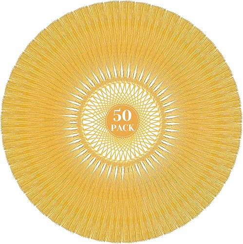 cridoz - 50 borlas pequeñas sedosas hechas a mano suaves con bucles para marcapáginas, manualidades y fabricación de joyas, color dorado