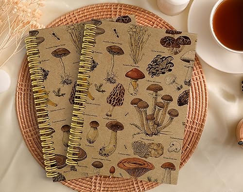 Miniatura 8 de Knibeo Cuaderno mágico de arte de hongos  Regalos de hongos para mujeres amantes de hongos, cosas de hongos, cuaderno encuadernado en espiral de