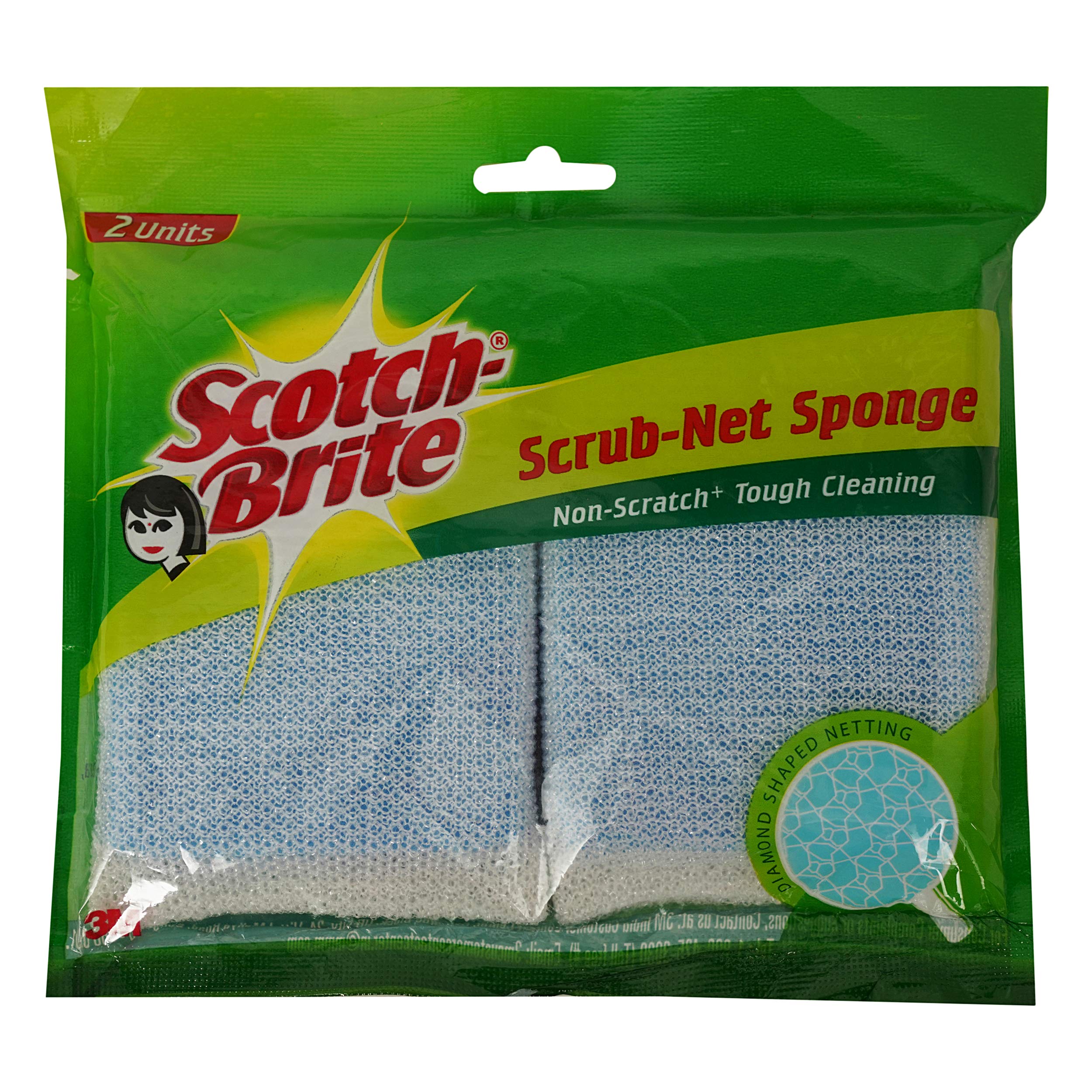 Scotch Brite Scrub Pad with Sponge, Pack of 2