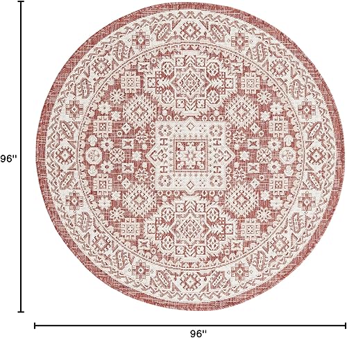 Miniatura 595 de Rugs.com Outdoor Aztec Collection Alfombra – 4 x 6 pies alfombra de tejido plano gris carbón perfecta para salas de estar, grandes comedores, planos