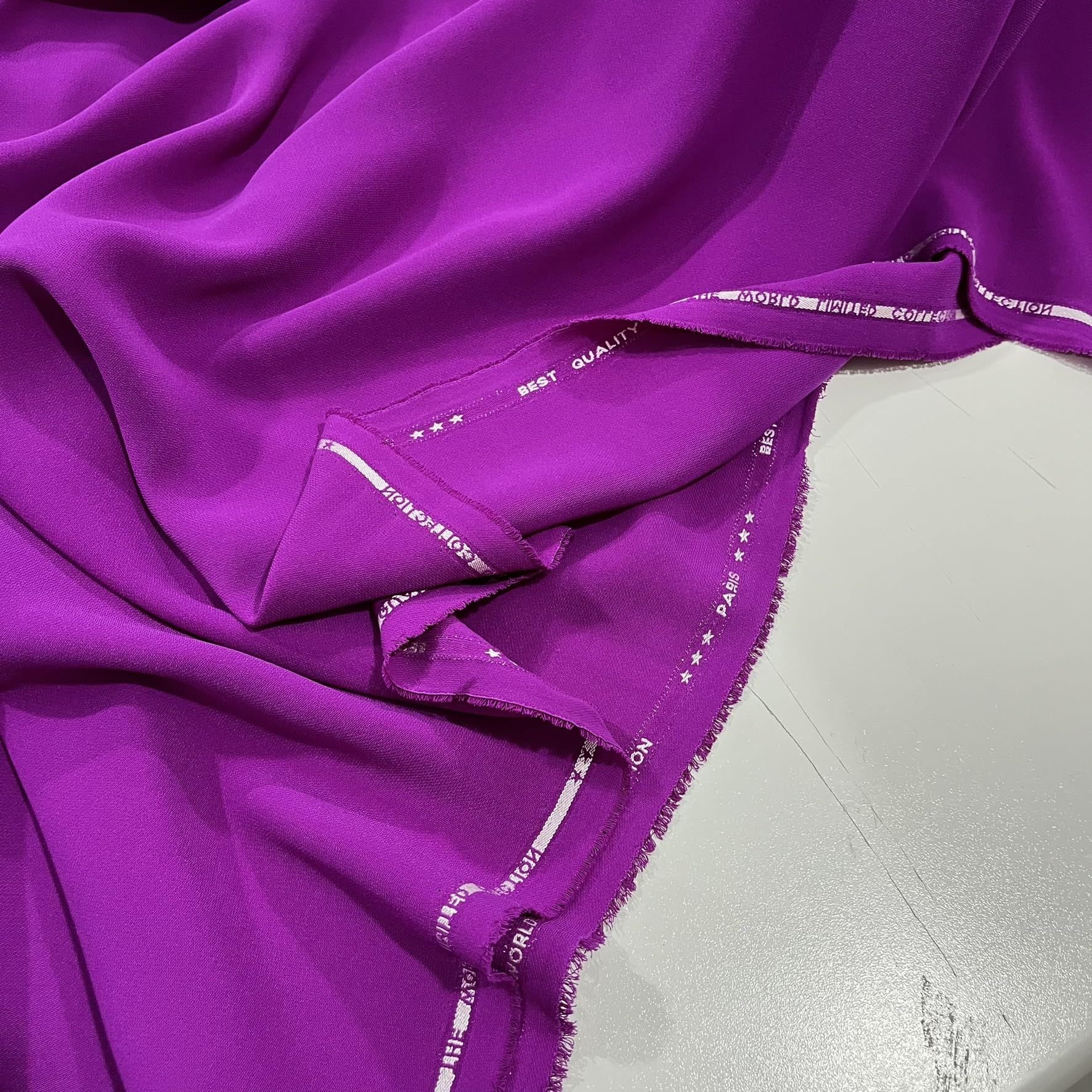 Amazon.com: Milano Double Crepe Purple Fabric, Fashion  display picture 1