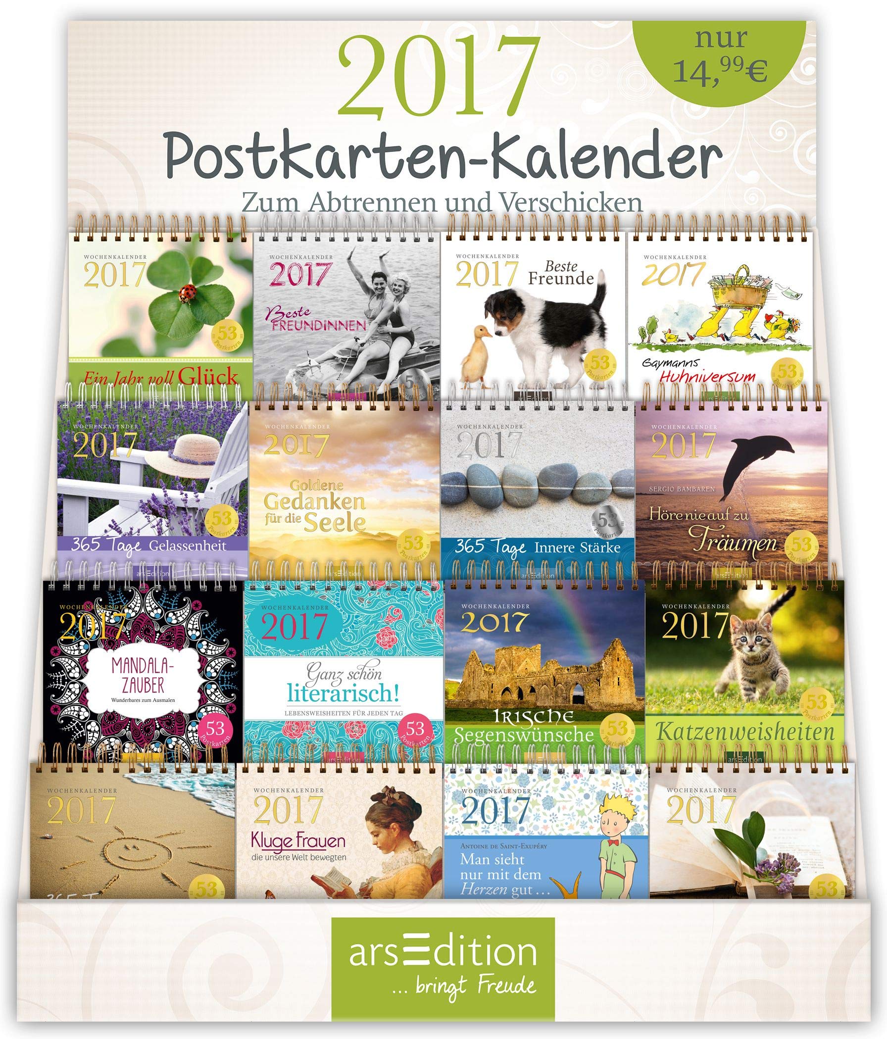 Display Postkartenkalender 2017: mit 16 x 3 Ex.