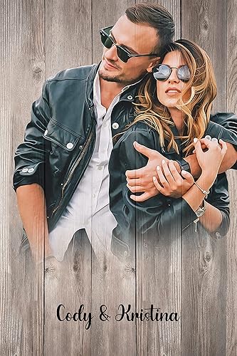 Miniatura 4 de Awesometik Retrato personalizado de pintura fotográfica sobre impresión de madera Retrato de boda Regalo de boda Ilustración de boda Retrato de