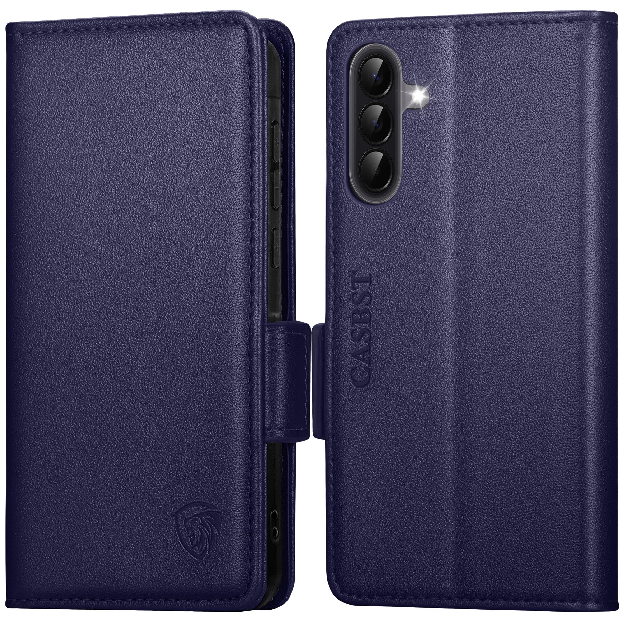 CASBST Handyhülle für Samsung Galaxy A50/A30S Hülle, Premium Leder Schutzhülle Klappbar für Samsung Galaxy A50 Flip Case mit Kartenfach Ständer Magnet Klapphülle für Samsung A50 Hülle (Schwarz)