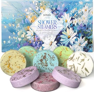 Shower Steamers Aromatherapy 8 Pack Natural Essential Oil Shower Bombs for Self Care, Home Spa, Stress Relief & Relaxation, Birthday Gifts for Women and Men. Sky Garden Style