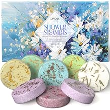 Shower Steamers Aromatherapy 8 Pack Natural Essential Oil Shower Bombs for Self Care, Home Spa, Stress Relief & Relaxation, Birthday Gifts for Women and Men. Sky Garden Style