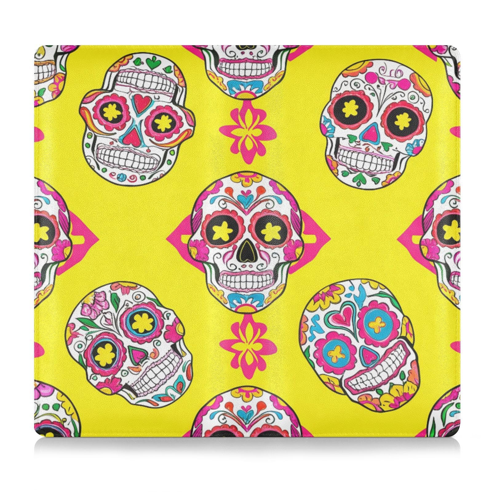 BURSTDDY Skeletons Leather Car Registration and Insurance Holder,Registration and Insurance Card Holder Glove Box Car Organizer Car Document Holder for Cards, Driver License