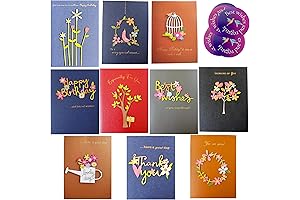 knishk™ 10 Pack Greeting Cards Assortment All Occasion Handmade Fall Assorted Greeting...