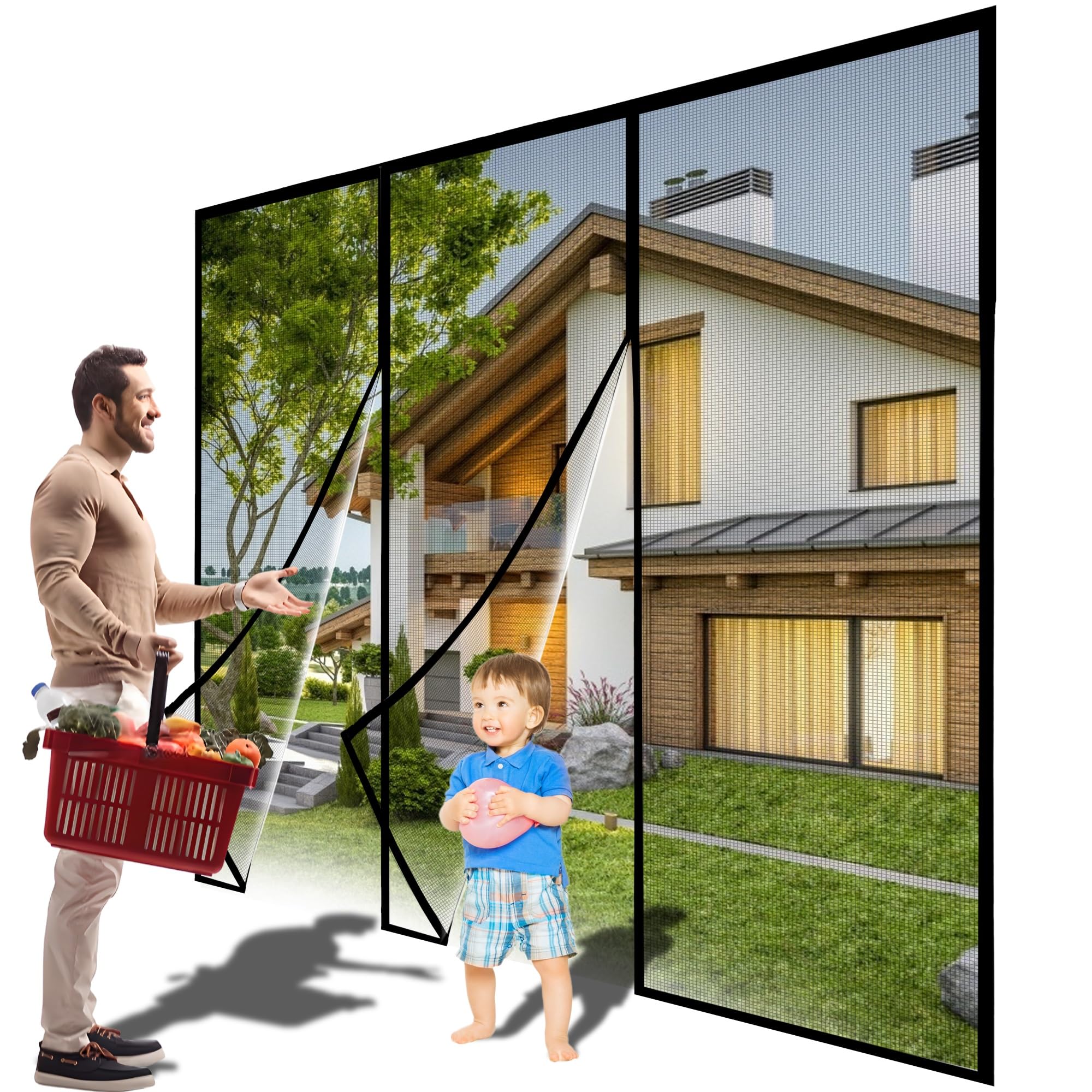 Moustiquaire porte pour stopper les insectes sans percer vos huisseries noires