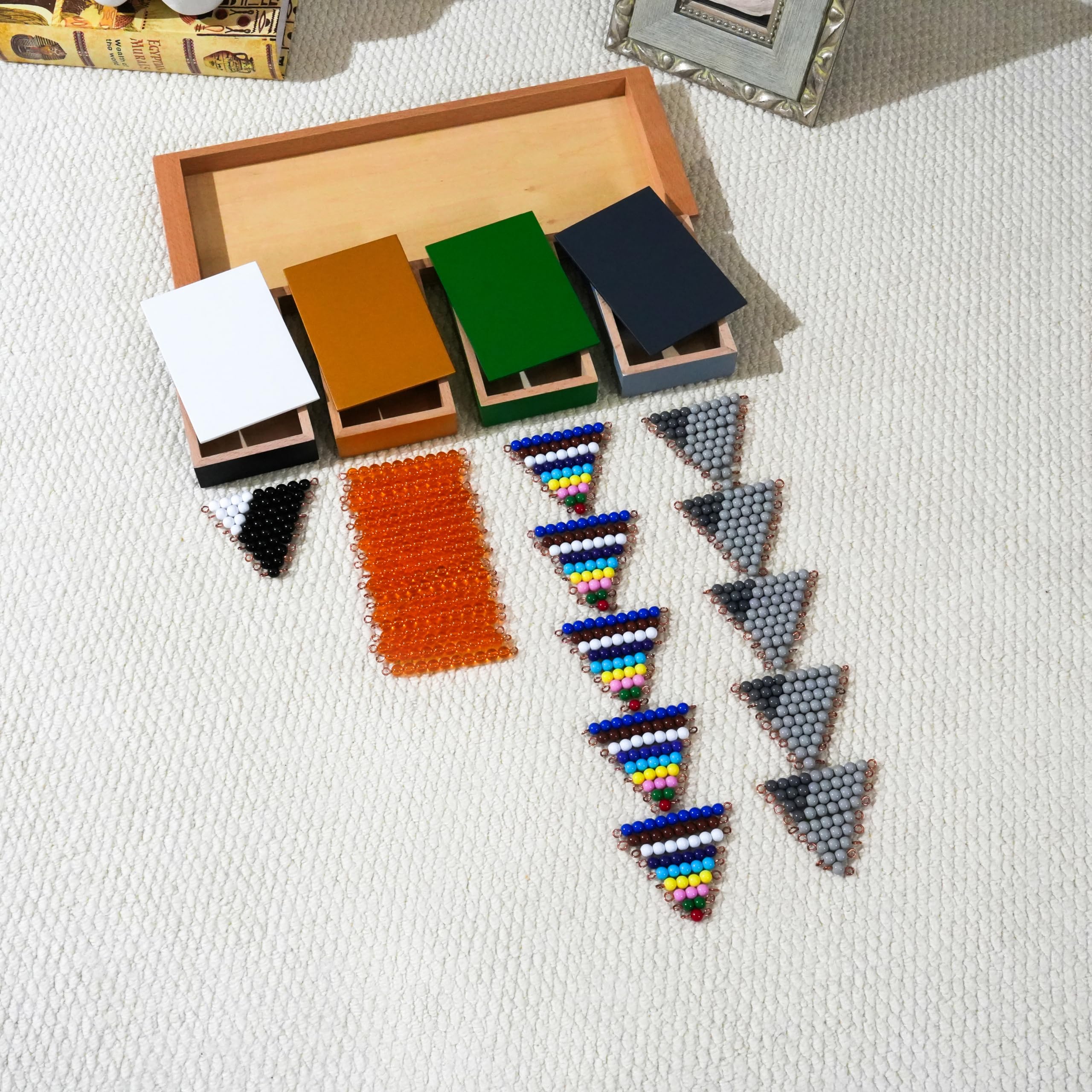 Montessori materiali matematici, giocattolo educativo in legno per numeri e calcoli, scuola materna e elementare, scuola domestica e aule a partire dai 3 anni (gioco di serpente Montessori di
