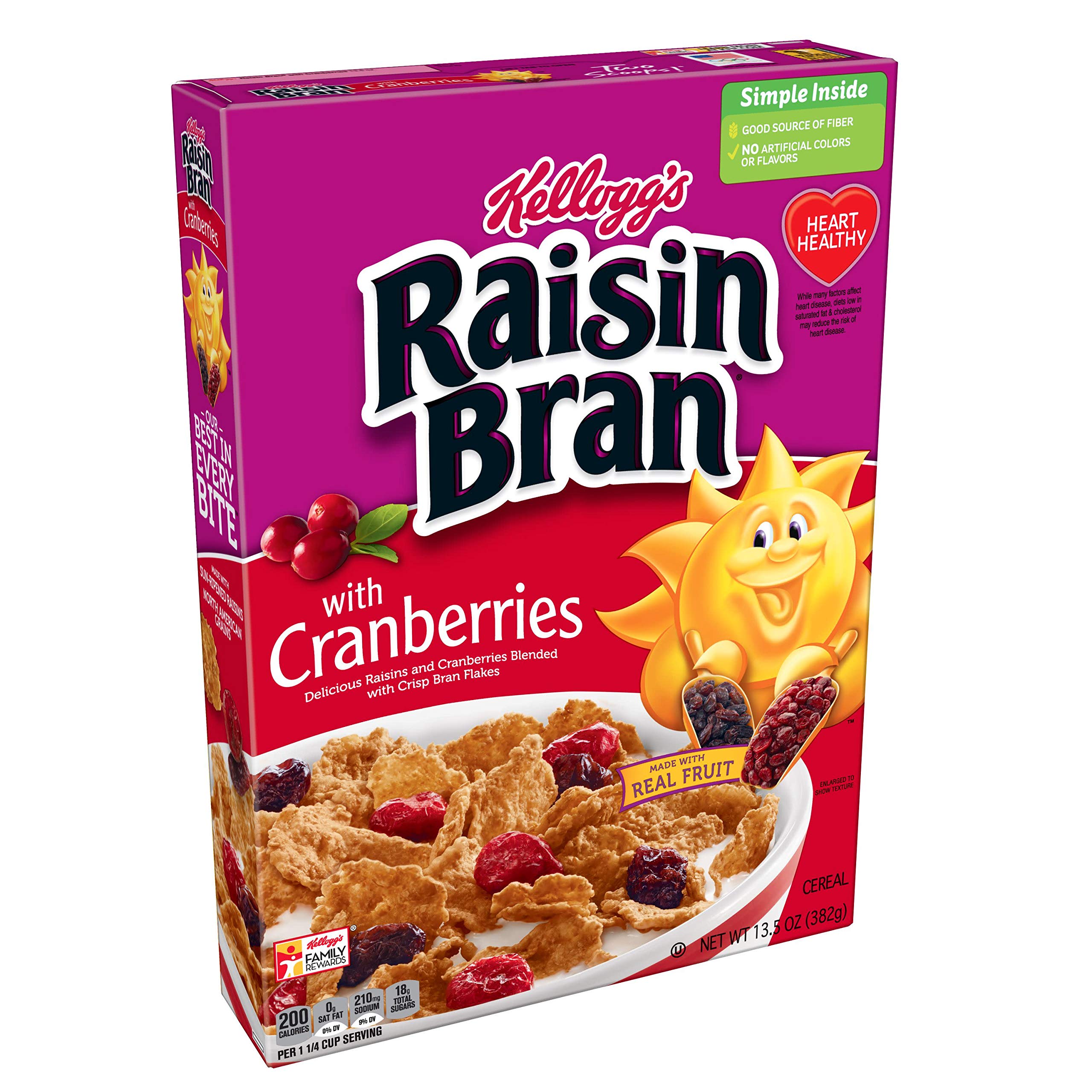 Buy Kellogg's Raisin Bran, Breakfast Cereal, with Cranberries