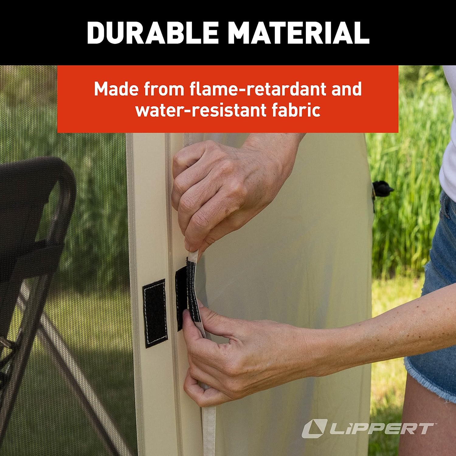 Lippert Picnic and Camping Gazebo Tent Wind Panels, Side Walls for Privacy, Brown (2021123290)