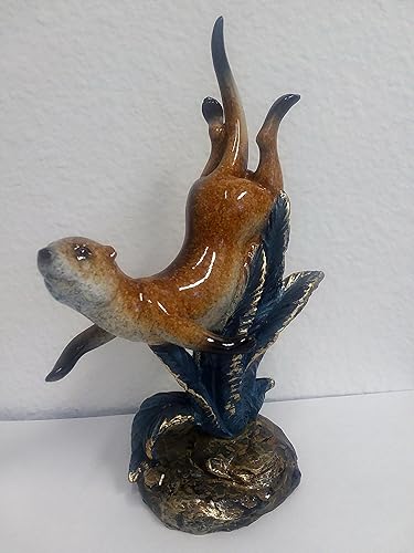 Miniatura 4 de Figura de nutria esmaltada