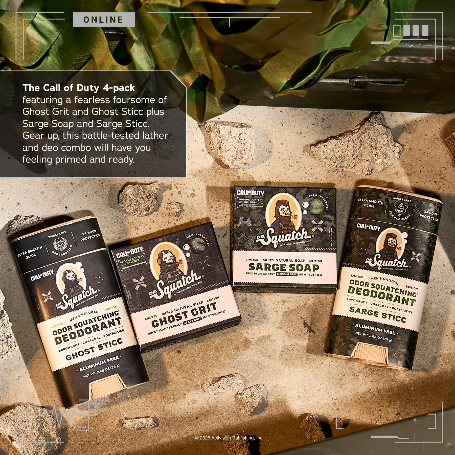 Amazon.com: Dr. Squatch Call of Duty Bundle - Set de regalo de 2