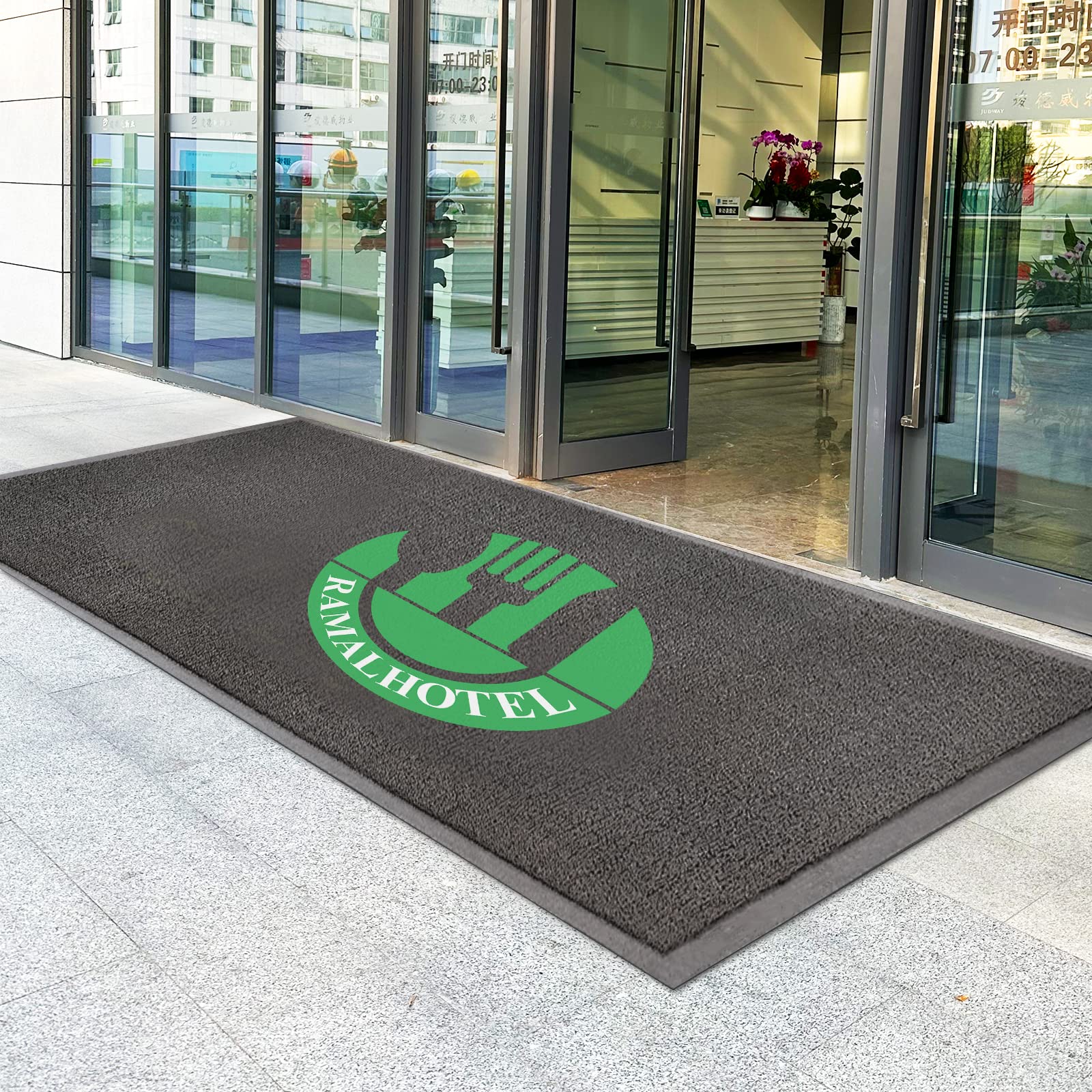 Custom Rug Doormat Personalized Commercial Carpet with Any Size Color Logo Shape Pattern Non Slip Rugs for Indoor Outdoor Runner Washable Entrance Mat