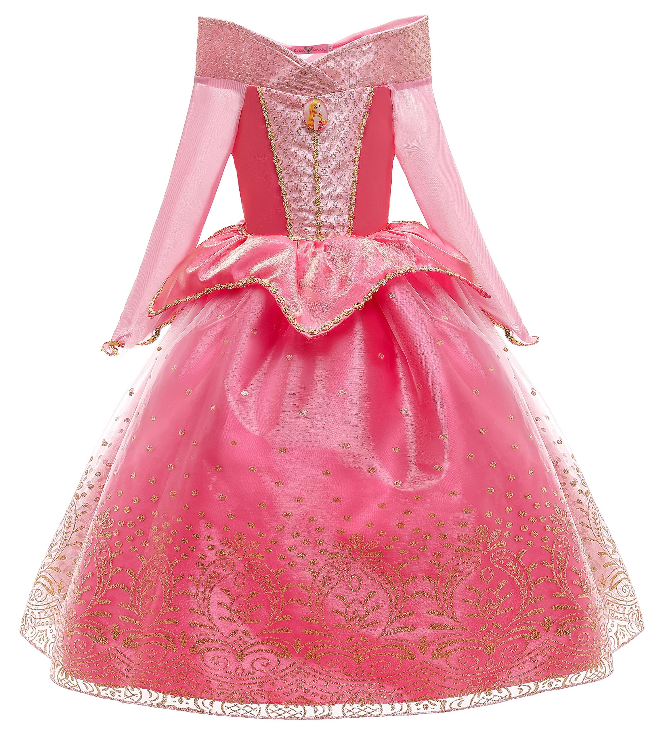 YOSICIL Ragazze Aurora Costume Vestito Bambina bella Addormentata vestirsi la Festa Invernale Carnevale Costumi Halloween Cosplay Natale Cerimonia Compleanno Abiti(Accessori)