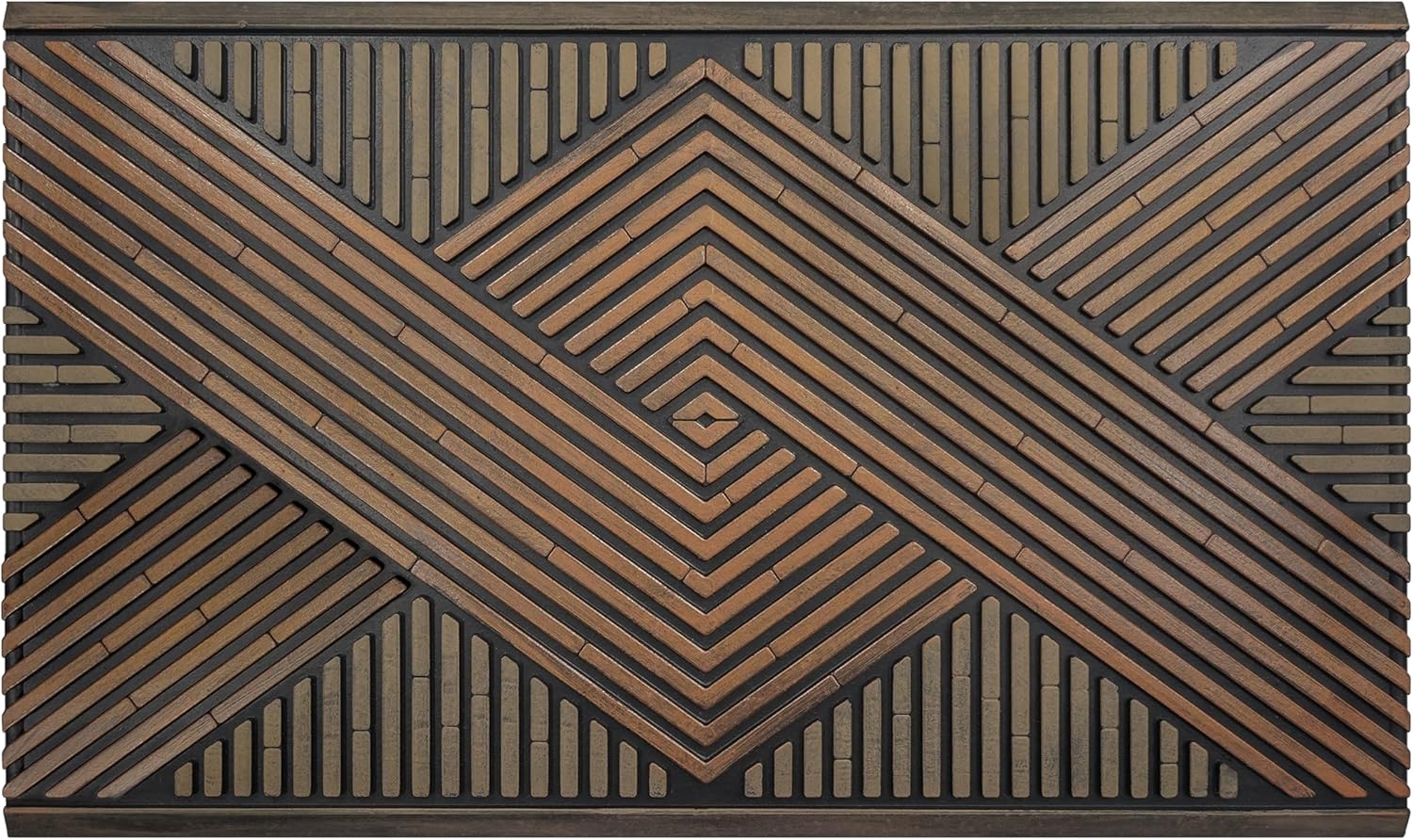 Calloway Mills Wood Wall Doormat 18 ''x 30'' (Interlock Arrow Wood Wall)