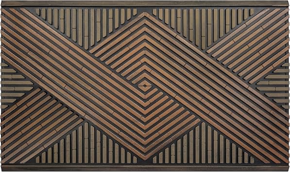 Calloway Mills Wood Wall Doormat 18 x 30 Interlock Arrow Wood Wall
