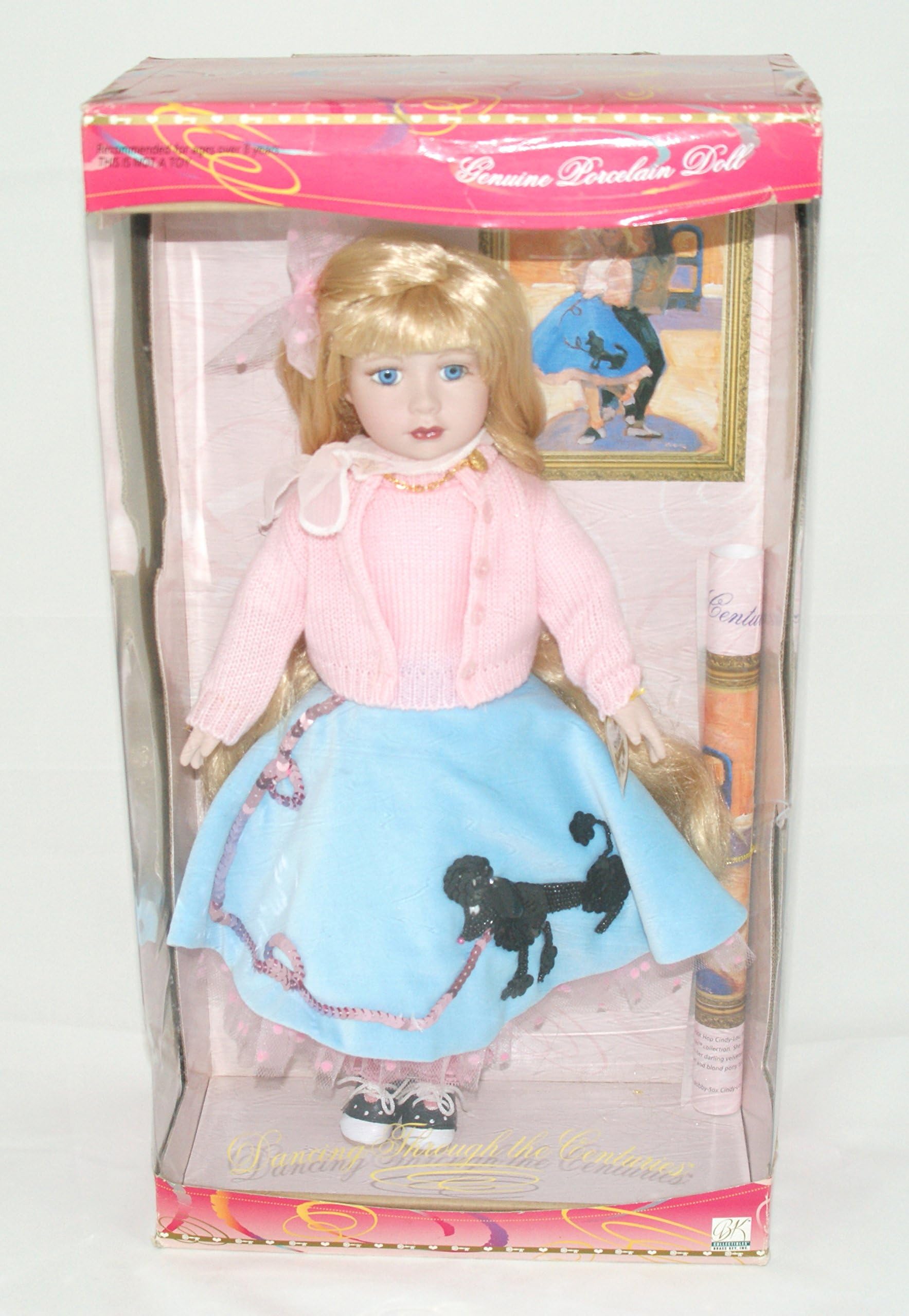 "The Sock Hop - Featuring Cindy-Lou" Dancing Through the Centuries Genuine Porcelain Doll (18")