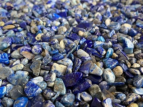 Miniatura 9 de GAF TREASURES Chips de piedras preciosas semitradas, naturales de 0.5 libras, mini cristales triturados, chips de cristal sin perforar (lapislázuli)