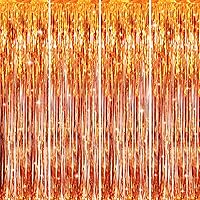 Vista 10 de GOER - Cortinas de tiras metálicas/oropel para fiestas, telón de fondo para fotos, cumpleaños, graduaciones, Año Nuevo, bodas, de 3.2 x 9.8 pies