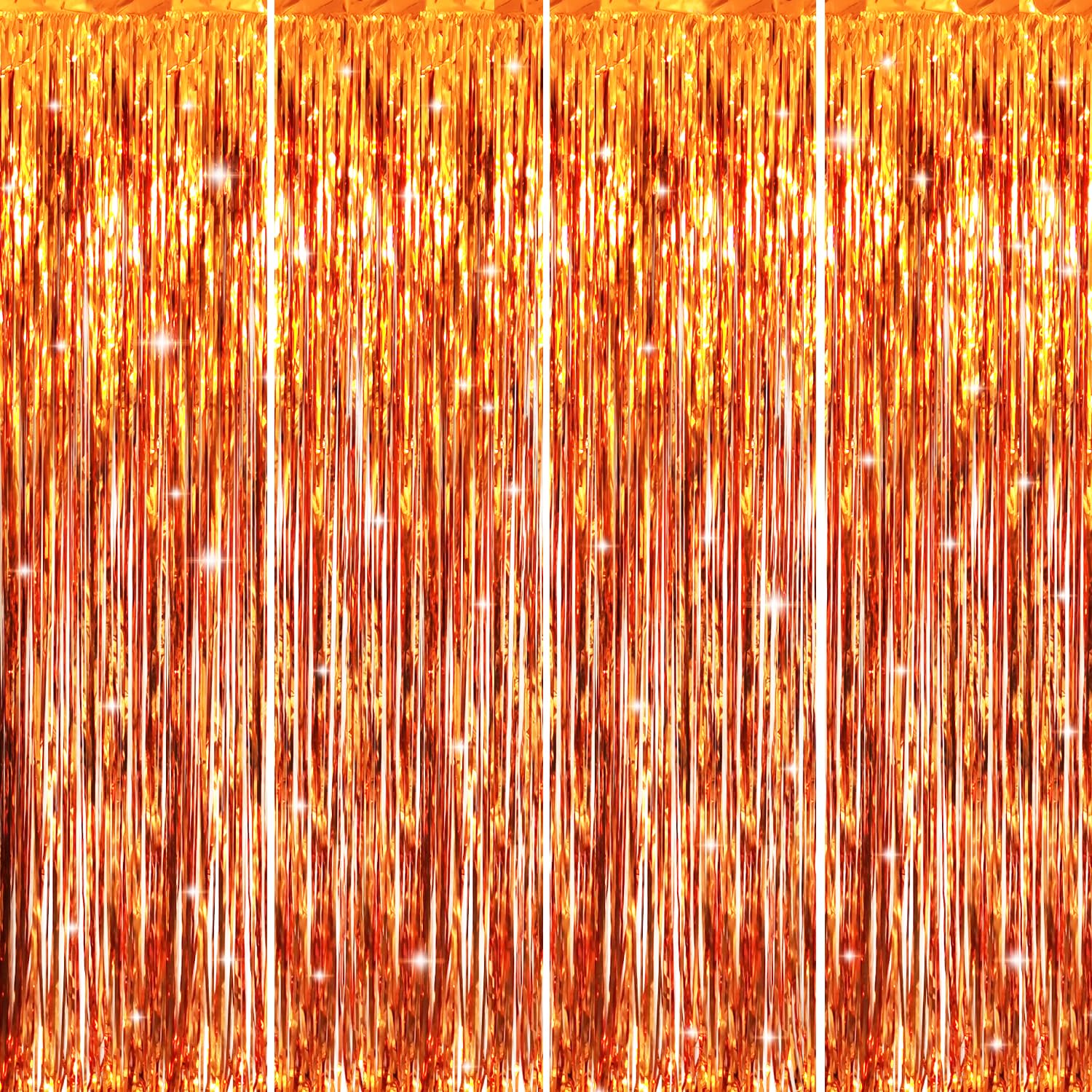 GOER 3.2 ft x 8.2 ft Metallic Tinsel Foil Fringe Curtains Party Photo Backdrop Party Streamers for Birthday,Graduation,New Year Eve Decorations