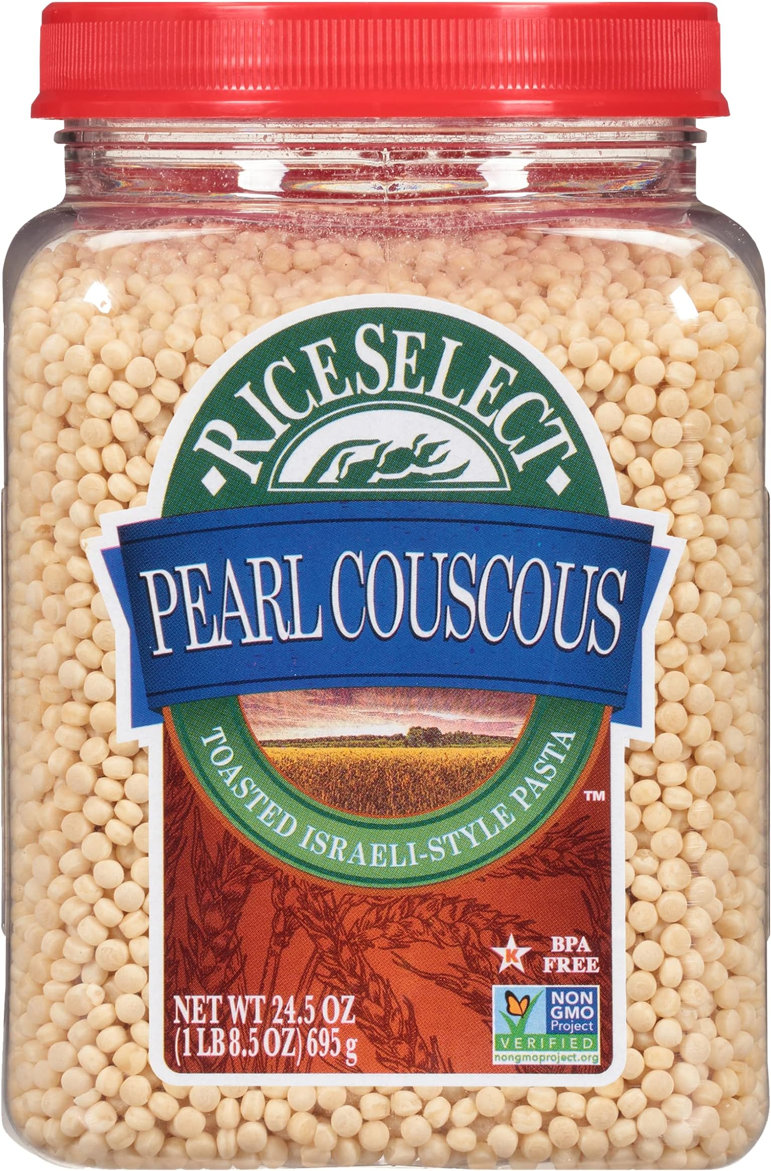 RiceSelect Pearl Couscous, IsraeliStyle Wheat Couscous Pasta, NonGMO, 24.5Ounce